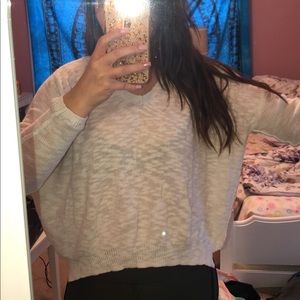white oversized sweater